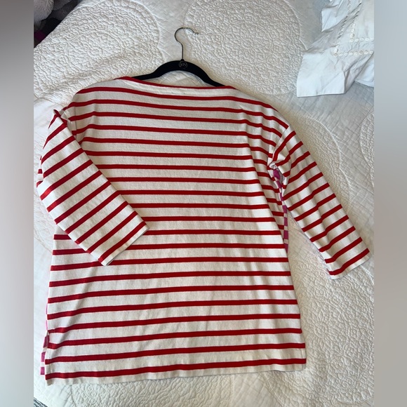 J.Crew pink and red striped top, XXXS - Picture 4 of 4